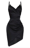 Simple Sheath Straps 18th Birthday Dresses Black Birthday Outfits HZ1022