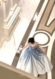 A line Straps Sequin Prom Dresses Formal Evening Dress HZ1022