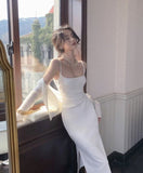 Modest Sheath White Straps Birthday Dresses 21th Birthday Outfit HZ1022