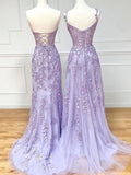 Sweetheart Neck Lace Long Prom Dresses, Lace Graduation Dress HZ1022