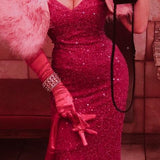 Sexy Straps Sequin Sleeveless Long Prom Dress HZ1022