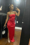 Modest Mermaid Long Slit Prom Dresses HZ1022