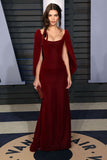 Beautiful Mermaid Wine Red Long Burgundy Prom Dress HZ1022