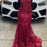 Mermaid Straps Dark Green Prom Dresses Sequin Formal Dress HZ1022
