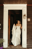 Beautiful Sheath Straps Long White Prom Dress Evening Dress HZ1022