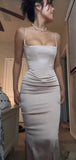 Sexy Mermaid Straps Long Pink Prom Dress Evening Dress HZ1022