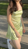 Simple A line Yellow 18th Birthday Dresses Birthday Outfits HZ1022