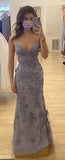 Stunning Spaghett-Straps Mermaid Prom Dress Straps With Lace 22th Birthday Outfit HZ1022