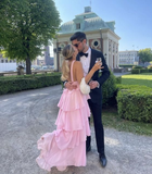 Classic Pink Prom Dresses Long Prom Gown 22th Birthday Outfit HZ1022