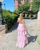 Classic Pink Prom Dresses Long Prom Gown 22th Birthday Outfit HZ1022