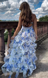 Classic Floral Prom Dresses Long Prom Gown 22th Birthday Outfit HZ1022