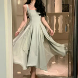 A Line Square Neck Prom Dress Elegant Evening Gown HZ1022