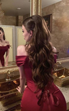 Sexy Mermaid Off the Shoulder Long Burgundy Prom Dresses with Lace Up HZ1022