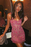Sexy Sheath Lace Pink 18th Birthday Dresses Short Birthday Outfits HZ1022