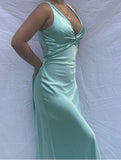 Sexy Mermaid V neckline Long Prom Dress HZ1022