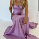 Simple Mermaid Straps Yellow Prom Dress 21th Birthday Outfit HZ1022