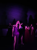 Sexy Mermaid Off The Shoulder Grape Slit Long Prom Dress HZ1022