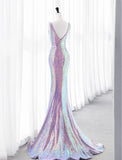 Luxurious Shiny Long Sequin Prom Dress HZ1022