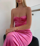 Simple Sheath Halter Champagne Long Prom Dresses HZ1022