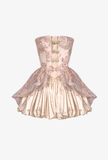 Vintage Ball Gown Gold Homecoming Dresses 18th Birthday Outfits HZ1022