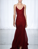 Straps Burgundy Long Prom Dresses For Teens HZ1022