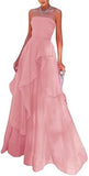 Gorgeous A line Strapless Pink Long Prom Dress HZ1022