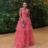Ball Gown Tiered Prom Dresses Sweetheart Neckline Formal Dress HZ1022