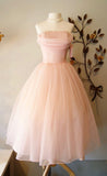 Fairy Ball Gown Pink Knee Length Prom Dresses Evening Dress HZ1022