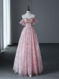 Fairy Ball Gown Strapless Pink Prom Dresses 22th Birthday Outfit HZ1022