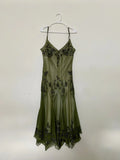 Vintage A line Straps Green Prom Dresses 22th Birthday Outfit HZ1022