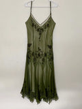 Vintage A line Straps Green Prom Dresses 22th Birthday Outfit HZ1022
