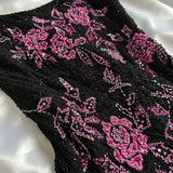 Vintage A line Straps Black Lace Prom Dresses 22th Birthday Outfit HZ1022