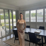 Sexy Mermaid Strapless Pink Prom Dresses 22th Birthday Outfit HZ1022
