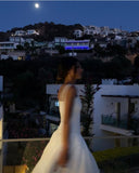 Simple A Line Straps White Prom Dresses 22th Birthday Outfit HZ1022