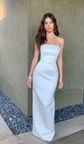 Sexy Mermaid Strapless White Prom Dresses 22th Birthday Outfit HZ1022