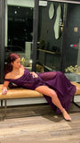Sexy Mermaid Off The Shoulder Grape Prom Dresses 21th Birthday Outfit HZ1022