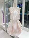 chic a-line chiffon homecoming dress 18th birthday outfits HZ1022