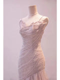 Fairy Mermaid Strapless Pink Prom Dresses Evening Dress HZ1022