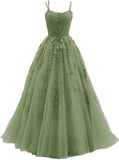 Beautiful Tulle with Lace Applique Formal Gown Evening Prom Dress HZ1022