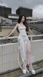 Sexy High Low Strapless White Prom Dresses 21th Birthday Outfit HZ1022