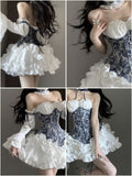 chic a line white long sleeves homecoming dress 16th birthday outfits HZ1022