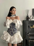chic a line white long sleeves homecoming dress 16th birthday outfits HZ1022