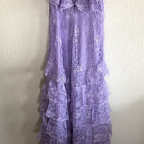 Lilac Lace Long prom Dress Party Dress 21th Birthday Outfits HZ1022