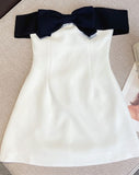 a line white satin off the shoulder homecoming dress 18th birthday outfits HZ1022