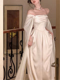Sexy A Line Long Prom Dresses White 21th Birthday Outfits HZ1022