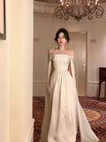 Sexy A Line Long Prom Dresses White 21th Birthday Outfits HZ1022