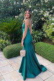 Elegant Mermaid Green Long Prom Dresses Formal Dress HZ1022