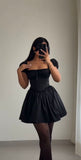 Sexy A line Black Short Homecoming Dress HZ1022