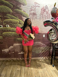 Sexy Sheath Strapless Short Pink Homecoming Dress HZ1022