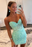 Lace-Up Hot Pink Corset Appliqued Bodycon Homecoming Dress HZ1022